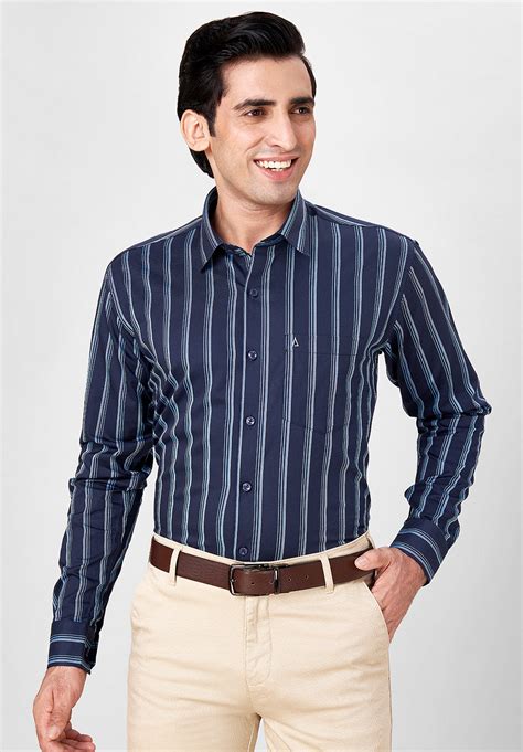 Men Blue Slim Fit Formal Shirt – Cottonking