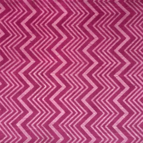 Pure Cotton Dabu Pink With Off White Zig-Zag Hand Block Print Fabric ...