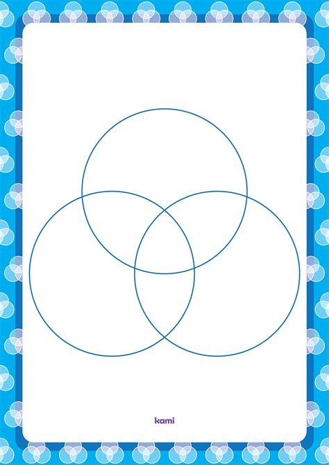 Venn Diagram | Three Circles Blue for Teachers | Perfect for grades 1st ...