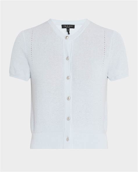 Dina Short-Sleeve Cardigan | Neiman Marcus