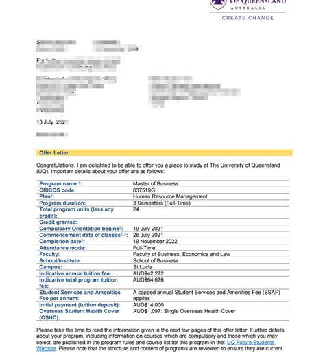 【案例分享】昆士兰大学商学硕士专业offer一枚_校方