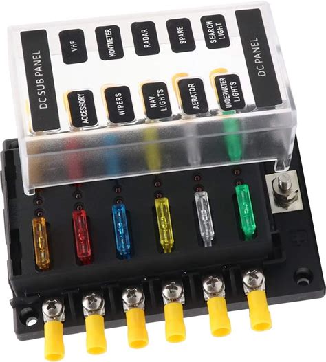 Buy 12 Fuse Block For Boat Camper Truck RV Trailer Solar Car Fuse Box ...