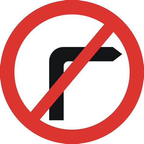 No Right Turn Road Sign | Right Turn Prohibited |UK Delivery | Hirst Signs