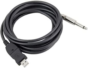 fdealz® [ 3 Meter USB Guitar Cable - USB Interface Male to 6.35mm 1/4 ...