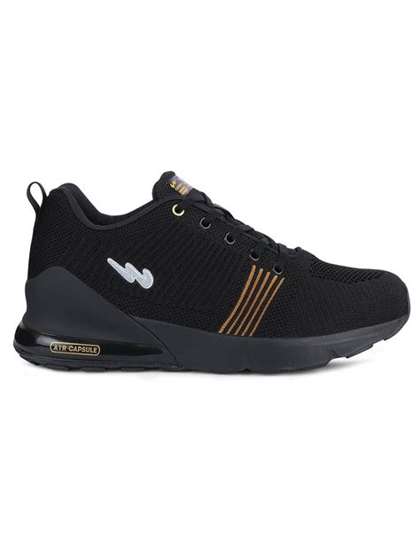Buy Running Shoes For Men: Zurik-Pro-Blk-Golden | Campus Shoes