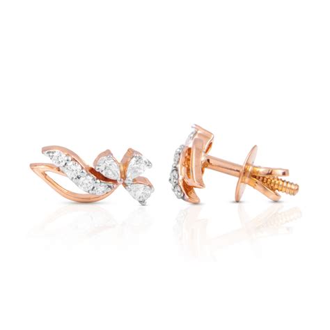 Aura 18k Rose Gold Diamond Studs - EFIF Diamonds – EF-IF Diamond Jewellery