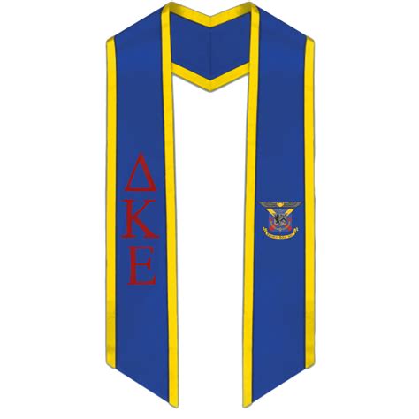 Delta Kappa Epsilon Trimmed Greek Lettered Graduation Stole w/ Crest ...