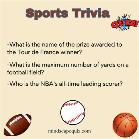 95 Best Sports Trivia Questions with Answers (Easy to Hard) - Mindscape ...
