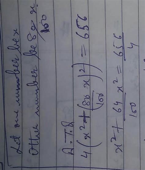 if one number is 80%of the other and 4 times the sum of their square is ...