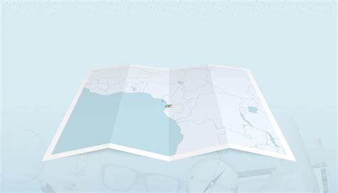 Mapa da Guiné Ecuatorial com a bandeira da Guiné Equatorial no contorno ...