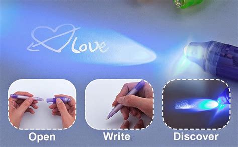 MONKEYTAIL Magic Invisible Ink Pen with UV Light | Set of 20 | Birthday ...