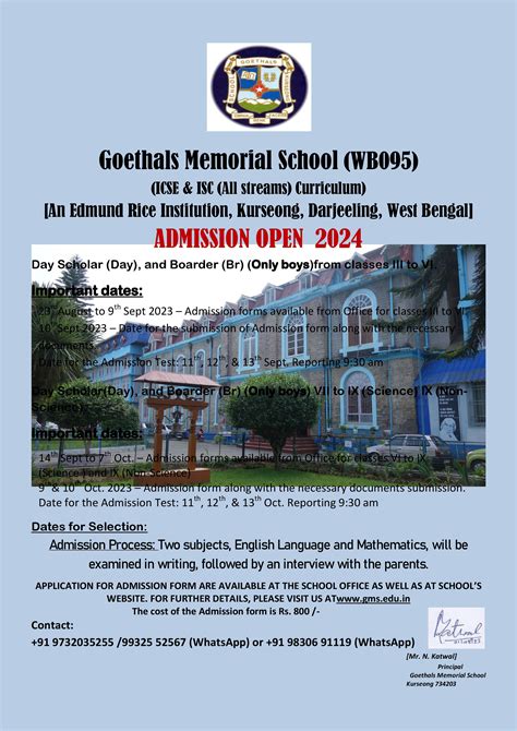 Goethals Memorial School, Kurseong
