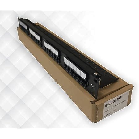 SPACE SAVER NETWORK CAT-6 LOADED Half-U Shielded 24-Port Patch Panel 19 ...