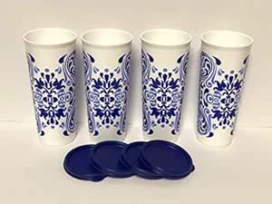 Buy Tupperware 16 oz Talavera 4pc set Straight Stacking Tumblers ...