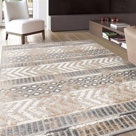World Rug Gallery Patio 5 X 7 (ft) Braided Beige Indoor/Outdoor ...
