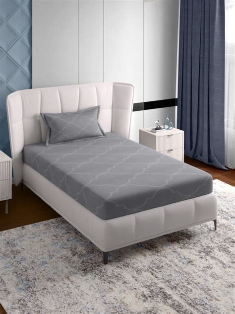 300 TC single bedsheet, Earl Grey jacquard bedsheet, cotton blend ...