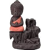 Buy eCraftIndia Meditating Monk Buddha Smoke Backflow Cone Decorative ...