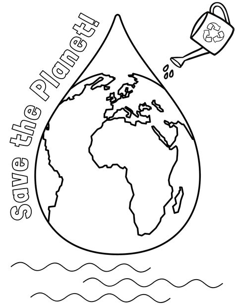 Save Water Coloring Pages