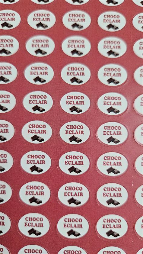 Choco Eclair Flavour Small 0.5 inch Chocolate Stickers – Brand Packaging