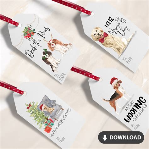 Free Printable Christmas Dog Gift Tags