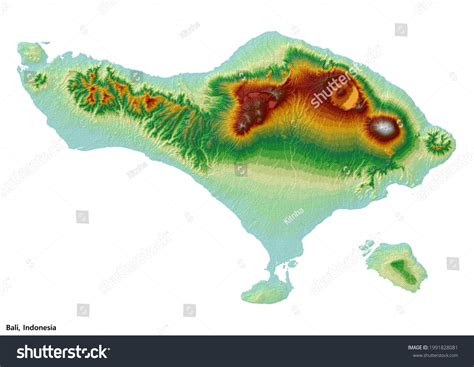 Bali Indonesia Topography Map 3d Rendering Stock Illustration 1991828081 | Shutterstock