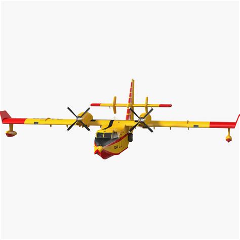3D Canadair D415 Amphibious Water Bomber Rigged for Cinema 4D model ...