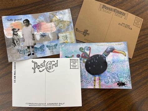 Mixed Media Post Cards with Tracy, Main ARTery, Ulysses, 13 January ...