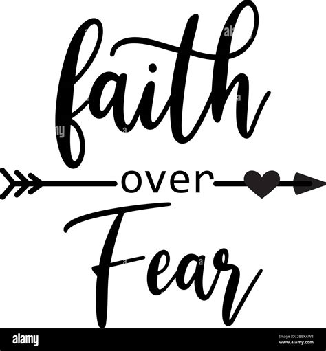 Faith quote lettering typography. Faith over fear Stock Vector Image ...