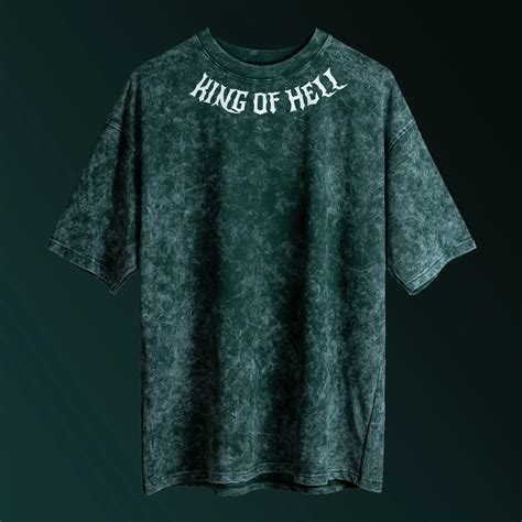 King of Hell / Zoro Acid Wash Oversized T-shirt - SleekandPeek