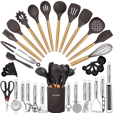 Cooking Utensils Set- 35 PCs Kitchen Utensils with Grater,Tongs, Spoon ...