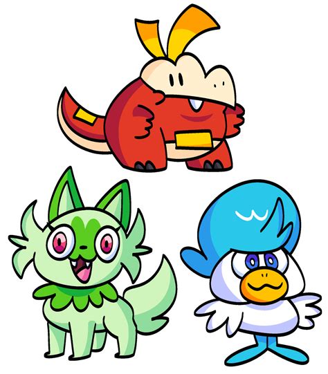 Gen 9 Starters by cdgzilla9000 on DeviantArt