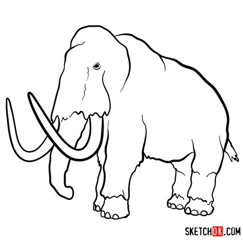 How to draw a Woolly mammoth | Extinct Animals - Sketchok Easy Drawing ...
