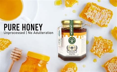 BON ORGANO™ Pure Raw JAMUN Honey 500Gms, Indian BlackBerry Organic Raw ...