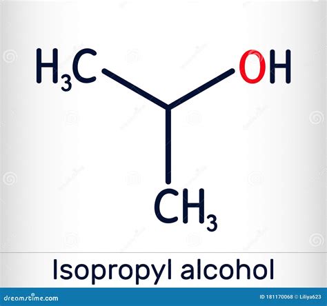 Isopropyl Alcohol, 2-propanol, Isopropanol, C3H8O Molecule. it is ...