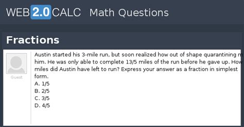 View question - Fractions
