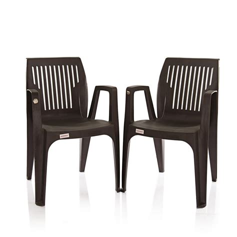 Varmora Designer Chair Set of 2 (Zeus Vertical - Brown) : Amazon.in ...