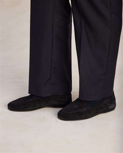 P JOHNSON Alfresco Loafer - Black Suede