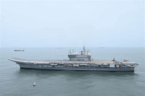 Vikrant - The first Indian-built carrier, out at sea prior to commissioning [2048x1364] : r ...