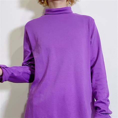 cotton purple high neck top | LEMON