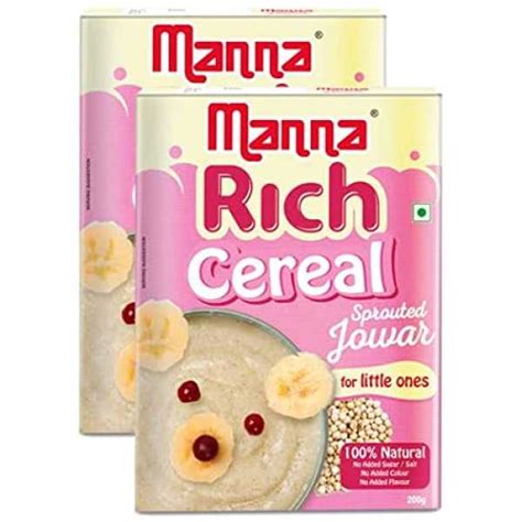 Manna Sprouted Jowar (200g x 2 Packs), 100% Natural Health Mix. No ...