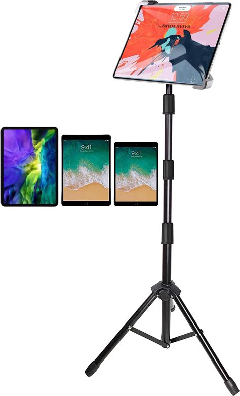 BROLAVIYA Tablet Tripod Floor Stand for Home,Office, Stage for All 9.5 ...