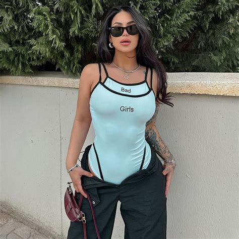 Light Blue Contrast Binding Bodysuit – Outzidr