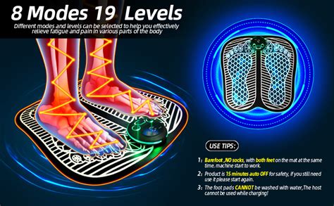 WISKA® Wireless Full Body Butterfly Mini Foot Massager Mat Machine for ...