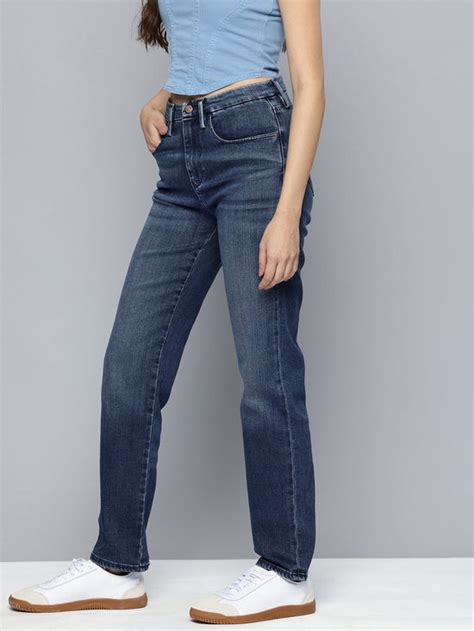 Women's Redloop 724 Blue Slim Straight Fit High Rise Jeans – Levis ...