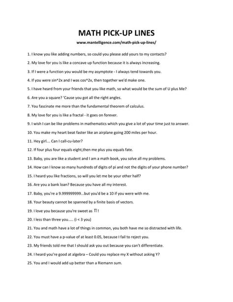 Pick Up Lines Math Tagalog - Triantafylloug Blog