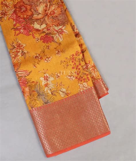 Buy Yellow Chaniya Silk Saree T591184