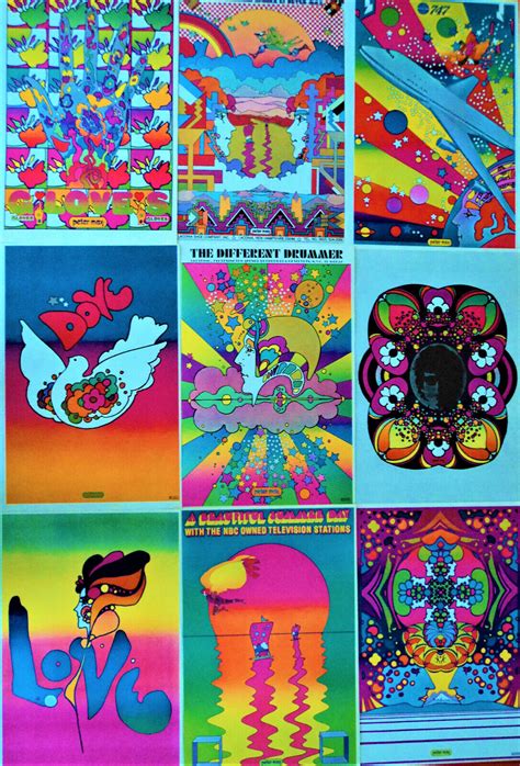 Vintage Peter Max mini-posters, 11" x16," Psychedelic Pop Art, 50 years ...