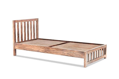 Buy Solid Wood Cube Classic Single Bed Online - Saraf Furniture ...