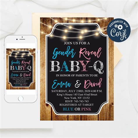 Invitation Ideas For Gender Reveal at Buddy Franzen blog