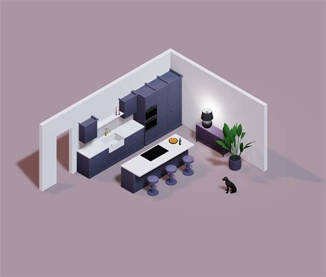 Image result for 3D Kitchen Layout Blueprint